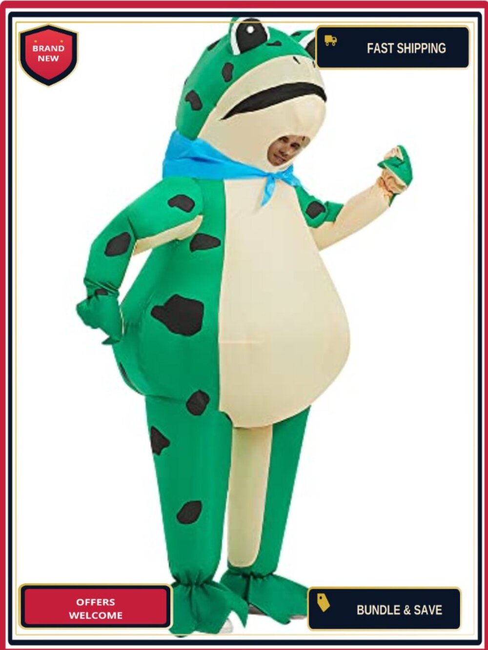 Inflatable Frog Costume Adult Blow Up Suit Halloween Party Fancy Dress